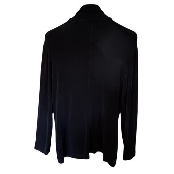 CHICOS Travelers Women’s Full Zip Stretchy Lightweight Black Jacket Sz. 1 (8-10) - Picture 5 of 9